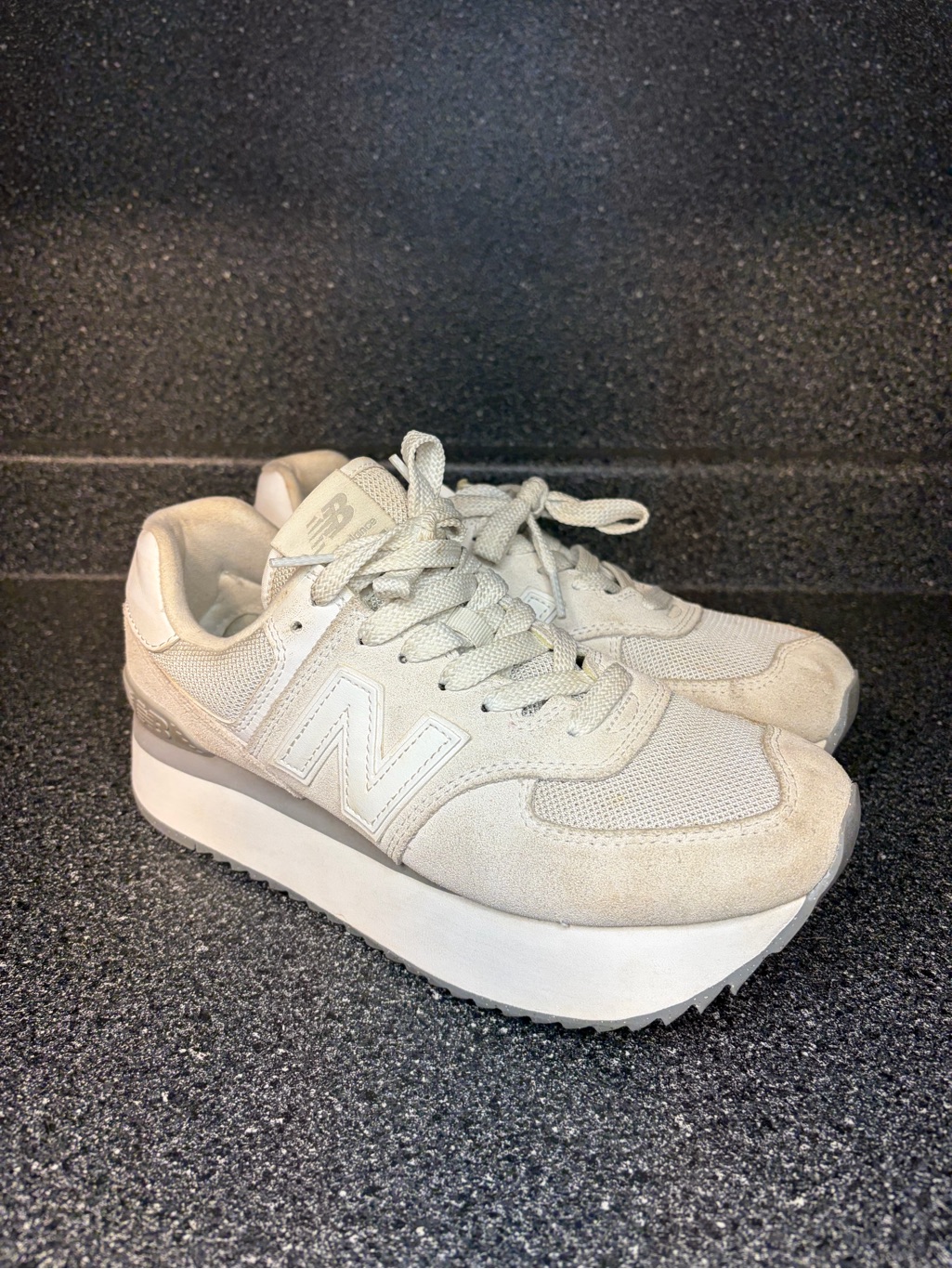 New Balance Women's Cream Platform Sneakers